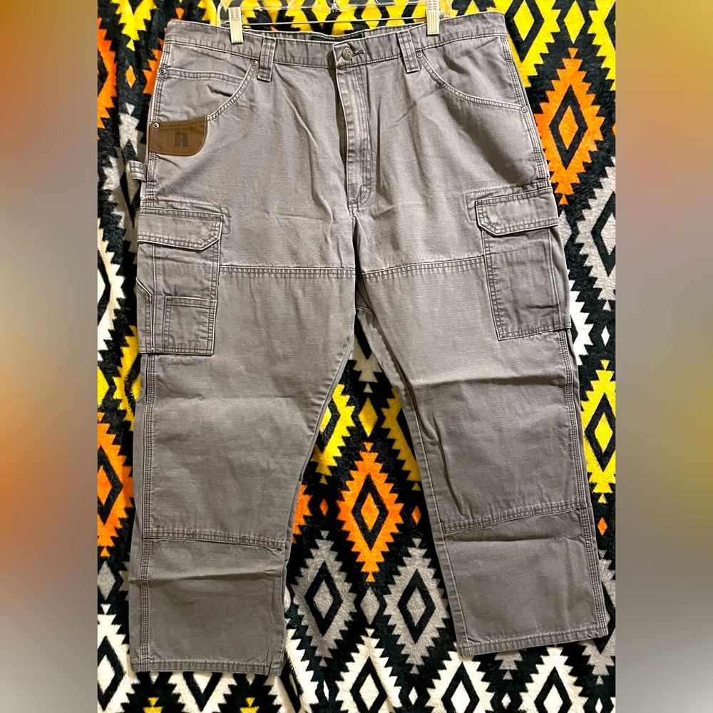 Wrangler Riggs Workwear Gray Ripstop Straight Leg Cargo Pants 40x30